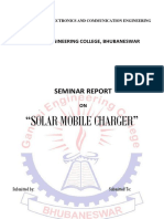 "Solar Mobile Charger": Seminar Report