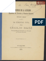 Ensayo Sobre La Libertad Civil Por Cecilio Báez. Asunción 1893