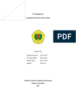 Psycholinguistics Language Production and Perception