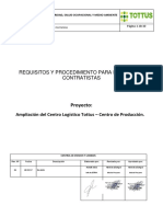 Requisitos y Procedimiento de Ingreso Contratista. - Rev 01