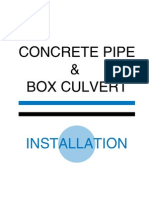 Concrete Pipe & Box Culvert Installation