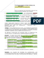 Formato de Minuta SAC Con Directorio Aporte Bienes