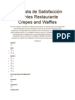 Encuesta de Satisfacción Clientes Restaurante Crepes and Waffles