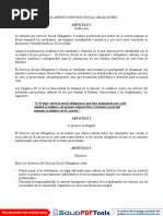 Universidad de Panama - Reglamento de Servicio Social