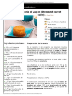 Anna Olson Pastel de Zanahoria Al Vapor (Steamed Carrot Cake)