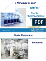 Basic Principles of GMP: GMP For Sterile Pharmaceutical Products