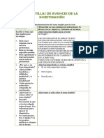 Plantillas de Avances de La Investigación