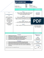 Daily Lesson Plan: Objectives / Skills Strategy / Activities Learning Outcomes