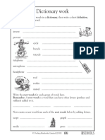 Dictionary Worksheet