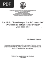 La Niña Que Iluminó La Noche - Propuesta de Trabajo