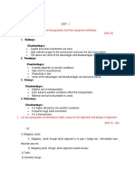 List The Different Modes of Transportation and Their Respective Limitations. (N/D-15)