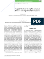 Structural Damage Detection Using Modal Strain Energy and Hybrid Multiobjective Optimization