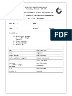 Problem Solving and Python Programming Assignment - III