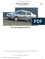 Fuse and Relay Box Diagram Opel - Vauxhall Astra G