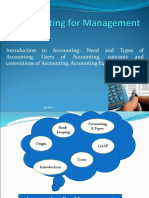 To Accounting: Need and Types of Accounting, Users of Accounting, Concepts and Conventions of Accounting, Accounting Equations