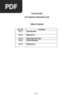 Test Procedure 8.4 Condenser Performance Test