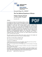 Research Paper No. 2005/67: The Tax Reform Experience of Kenya