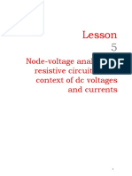 Node-Voltage Analysis of Resistive Circuit in The Context of DC Voltages and Currents