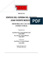 Memoria Descriptiva EDIF Recinto Juan Vicente Moscoso (Cerema)