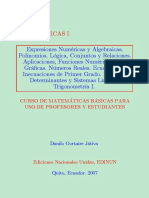 Matemáticas 1 Curso para Estudiantes y Profesores Editorial EDINUN