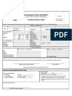 Pangasinan State University: Student Profile Form