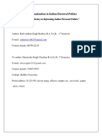 Abstract On Decriminalization of Electoral Politics in India