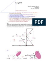 Circuit Theory - Solved Assignments - Spring 2006