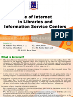 Use of Internet in Libraries and Information Service Centers