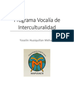 Programa Vocalía de Interculturalidad 2018