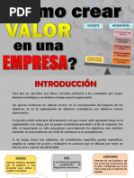 Cómo Crear Valor en Una Empresa