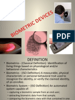 Biometric Devices Overview