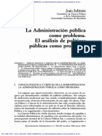 La Administración Pública, Subirats PDF