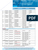 Schedule For Nurture & Leader Test Series JEE (Main+Advanced)