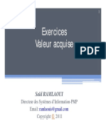 ExercicesValeurAcquise PDF