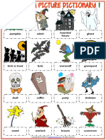 Halloween Vocabulary Esl Picture Dictionary Worksheets For Kids