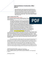 Chapter 5-Analyzing Sentence Construction, Other Structural Analyses