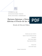 Factores Internos y Externos Que Afectan El Precio de Las