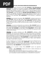 Contrato de Locacion de Servicios