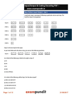 New Pattern Input-Output & Coding-Decoding PDF - WWW - Exampundit.in PDF