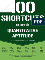 100 Shortcuts To Quantitative Aptitude Speed Matters