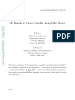 On Duality in Supersymmetric Yang-Mills Theory: C I K L 1 L L +1