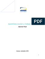 Informe Final Ausentismo Escolar y Trabajo Infantil