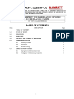 Method Statement For Installation of Water Recticulation System