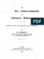 Martial Gueroult-La Philosophie Transcendantale de Salomon Maïmon