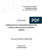 Perfil Modelo D Diseno Estatico Sismorresistente de Edifaciones Bajas D Hormigon Armado