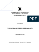 Cuadernillo Ingreso Tecnicatura Superior en Programacion (Zapala) 2017