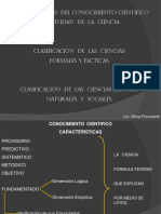 Caracteristicas Conocimiento Cientifico - Objetividad - Clasificacion Ciencias