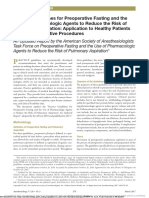 Practice Guidelines For Preoperative Fasting