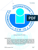 Biotechnology Course Syllabus Form Bt.S020: Biology (Code: Bt155Iu)