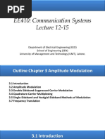 EE410: Communication Systems Lecture 12-15